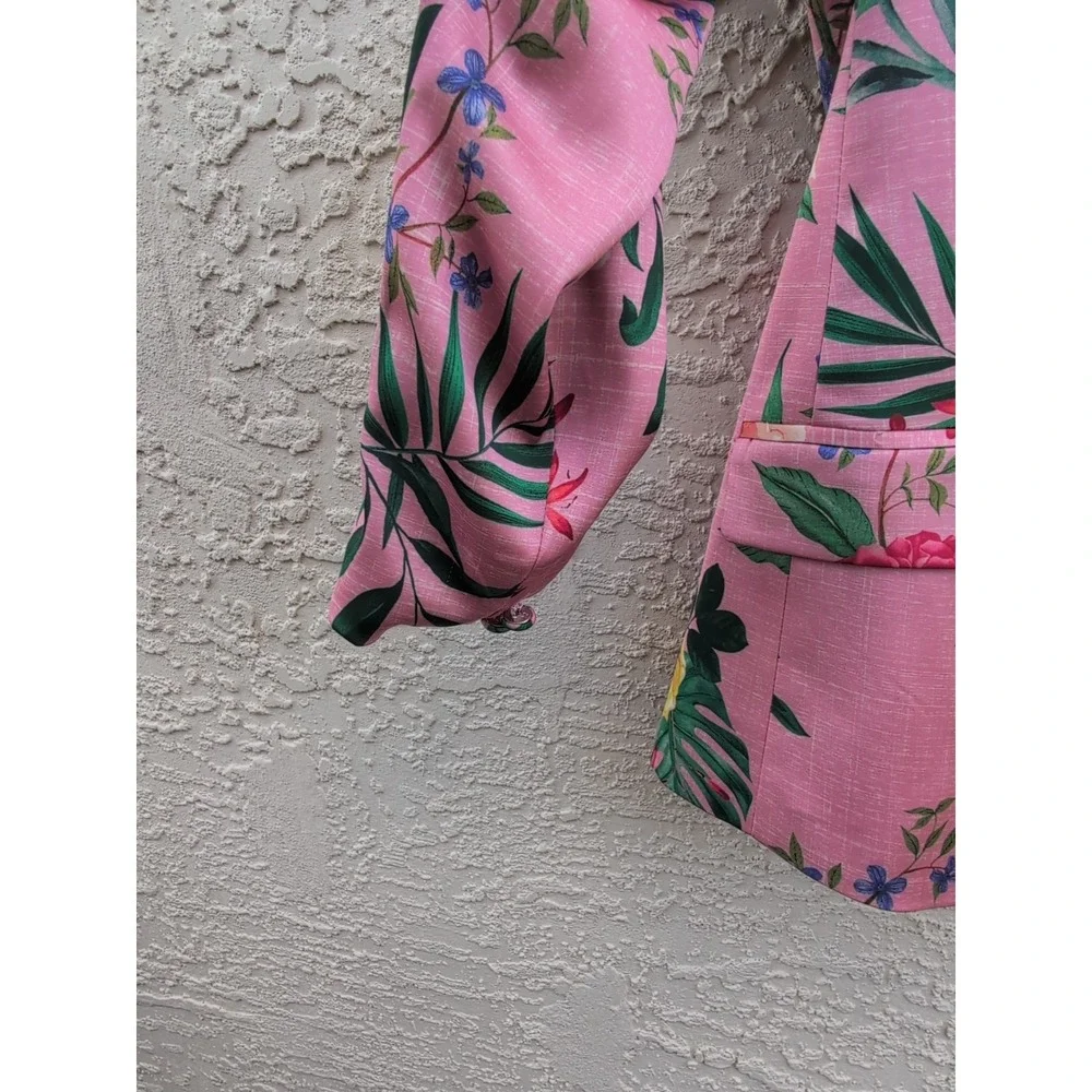 Rachel Zoe Pink Floral Blazer Small - Picture 4 of 9
